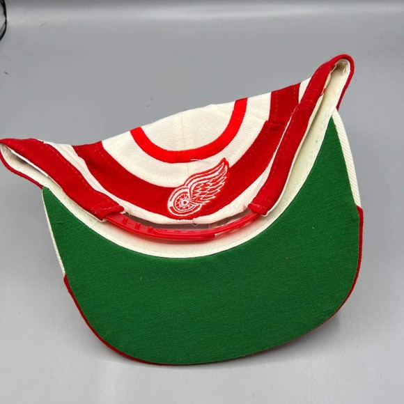 Vintage Detroit Red Wings Hat Men White Twins Enterprise NHL Snap Back Cap New